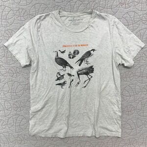Bird Collective T-Shirt Gray Protect Our Birds Graphic / Mens XL